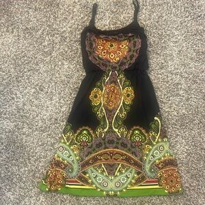 Black Aztec Print Dress